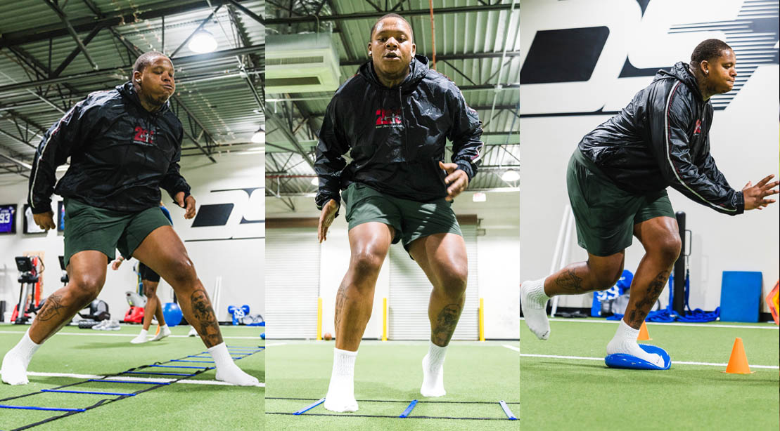 Trent Brown rüstet im Kraftraum um, um für die nächste Saison neu zu laden