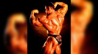Legendärer Bodybuilder Dorian Yates Twist DB-Pose