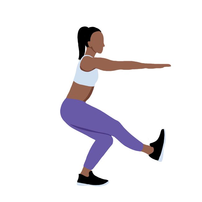 Einbeinige Kniebeuge