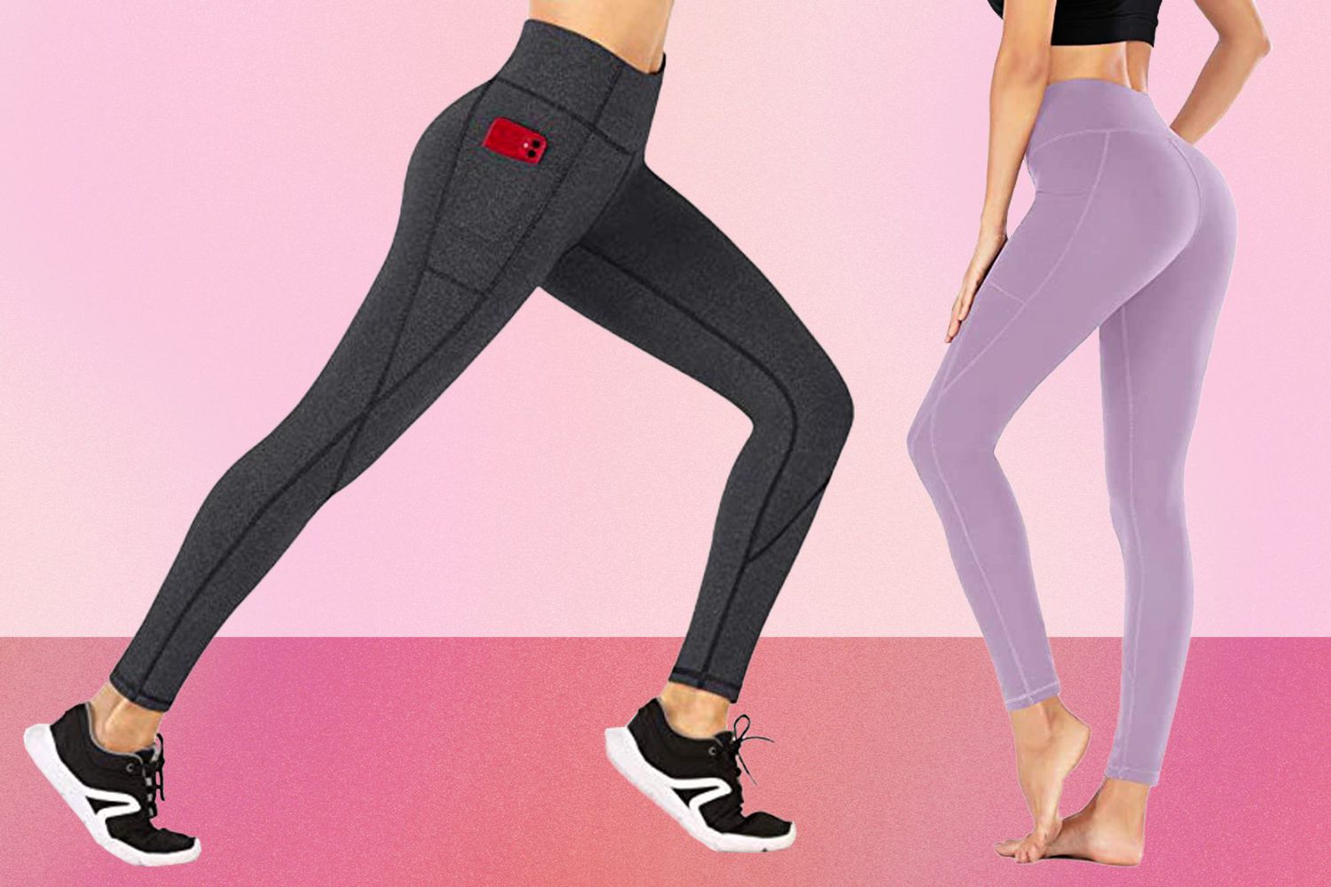 Begeisterte Fitnessstudiobesucher vergleichen diese 20-Dollar-Leggings mit Taschen mit teureren Paaren